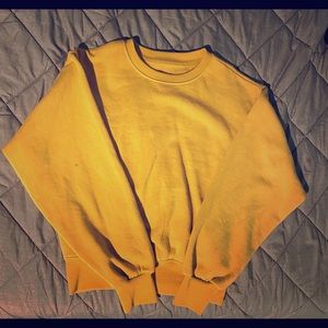 Yellow cropped sweater